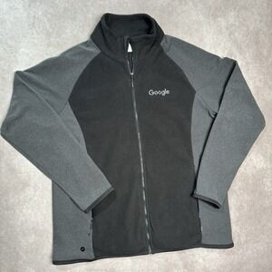 Google Official Merch Stormtech USA Micro Fleece Size XL Black Grey Full Zip